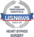 U.S. News High Performing Hospitals badge - Heart Bypass Surgery